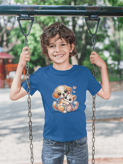Puppy & Kitty Love - Youth Tee - 🐶💖🐱 Celebrate Friendship and Love! 🐱💖🐶 - Whippie's