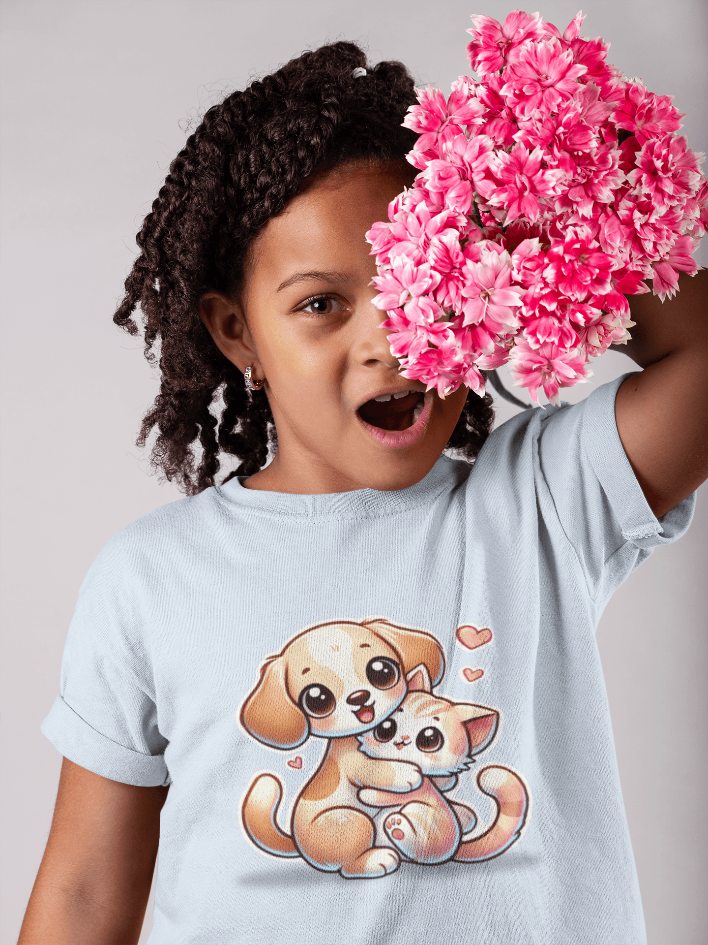 Puppy & Kitty Love - Youth Tee - 🐶💖🐱 Celebrate Friendship and Love! 🐱💖🐶 - Whippie's