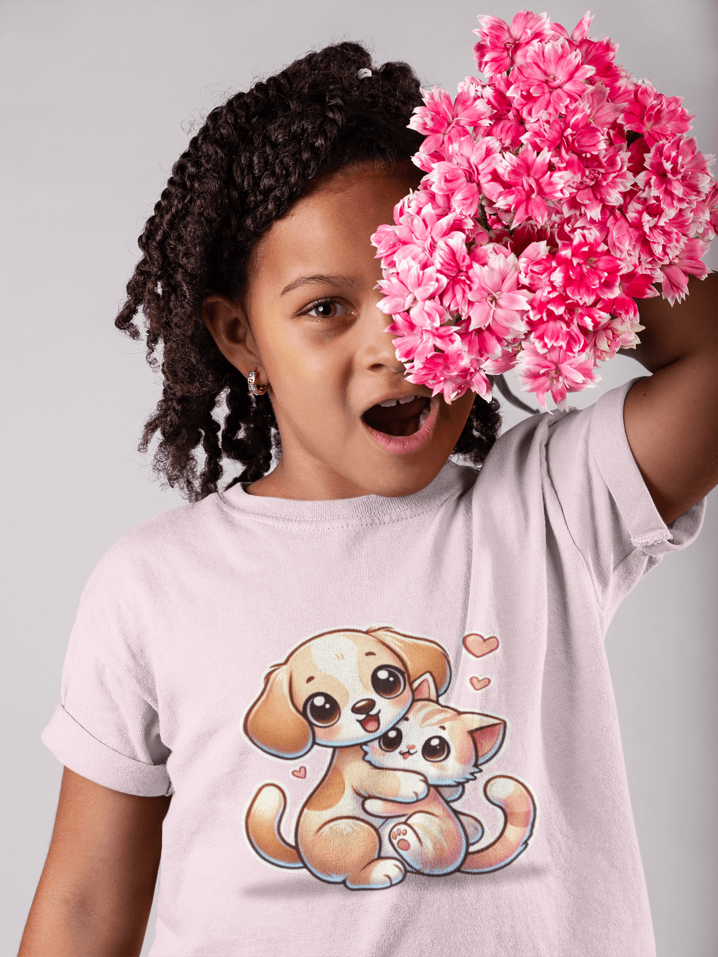 Puppy & Kitty Love - Youth Tee - 🐶💖🐱 Celebrate Friendship and Love! 🐱💖🐶 - Whippie's