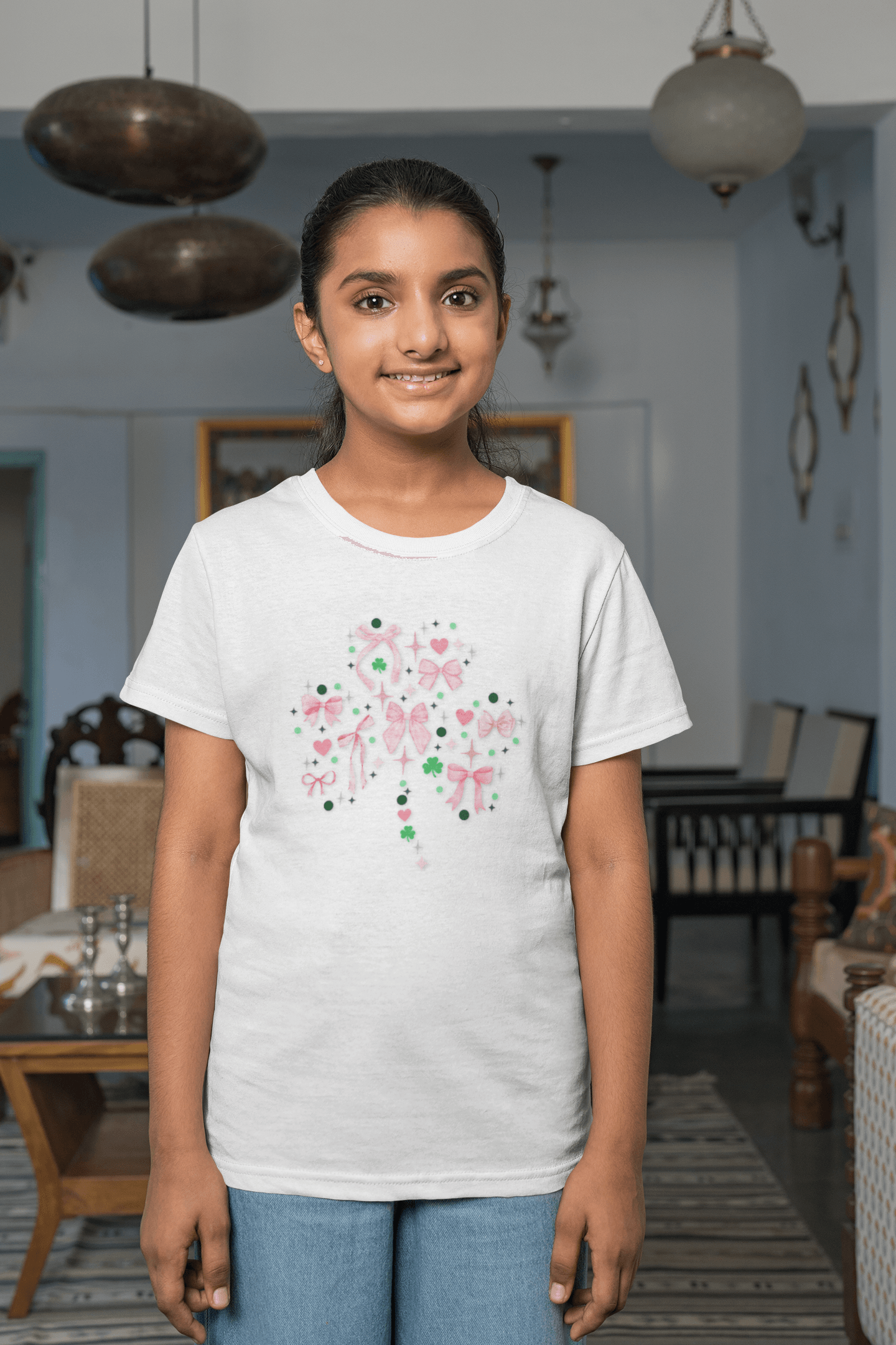 Shamrock Sparkle Youth Tee - ☘️💖 Shine Bright this St. Patrick's Day! 💖☘️ - Whippie's