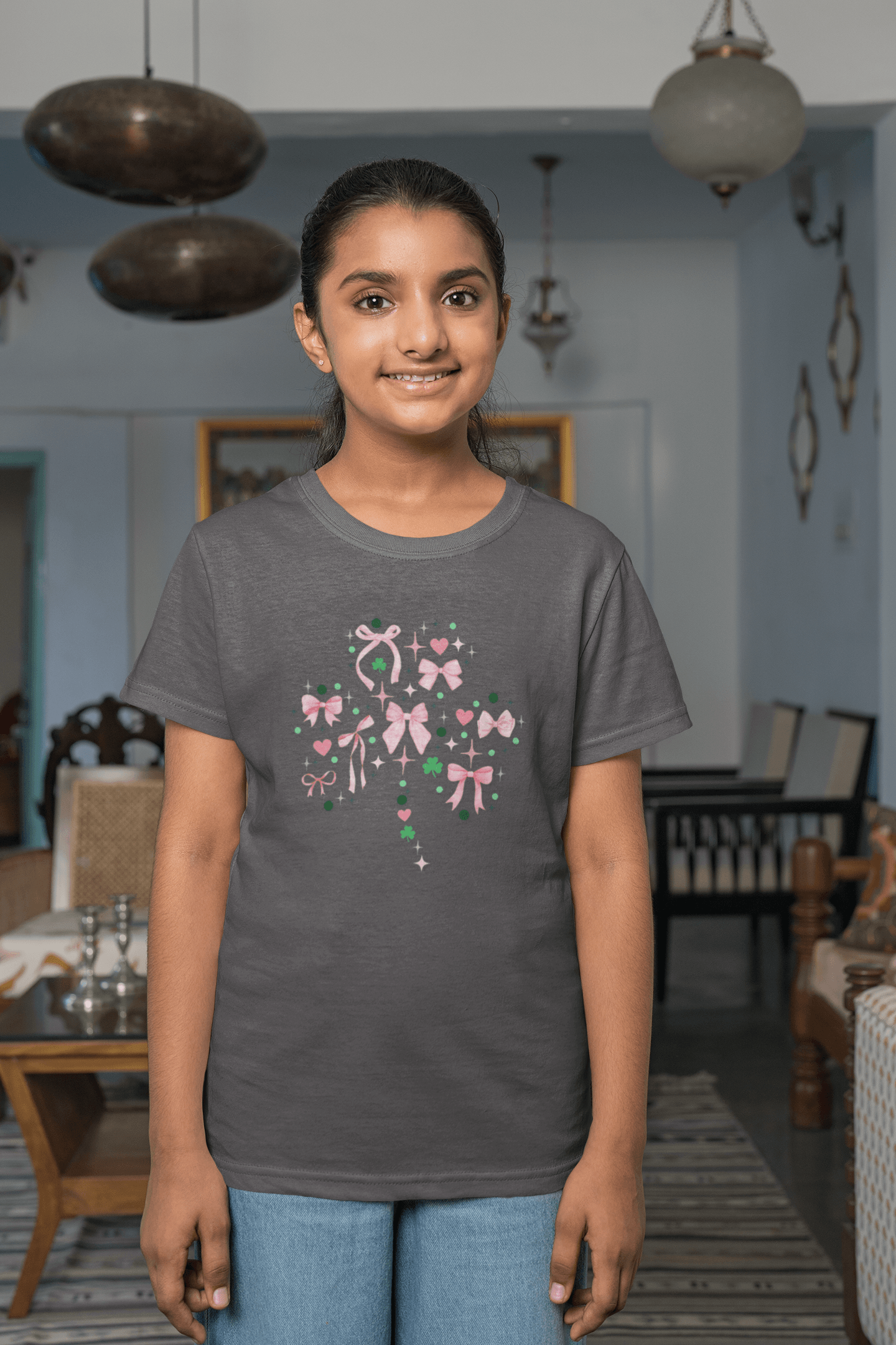 Shamrock Sparkle Youth Tee - ☘️💖 Shine Bright this St. Patrick's Day! 💖☘️ - Whippie's