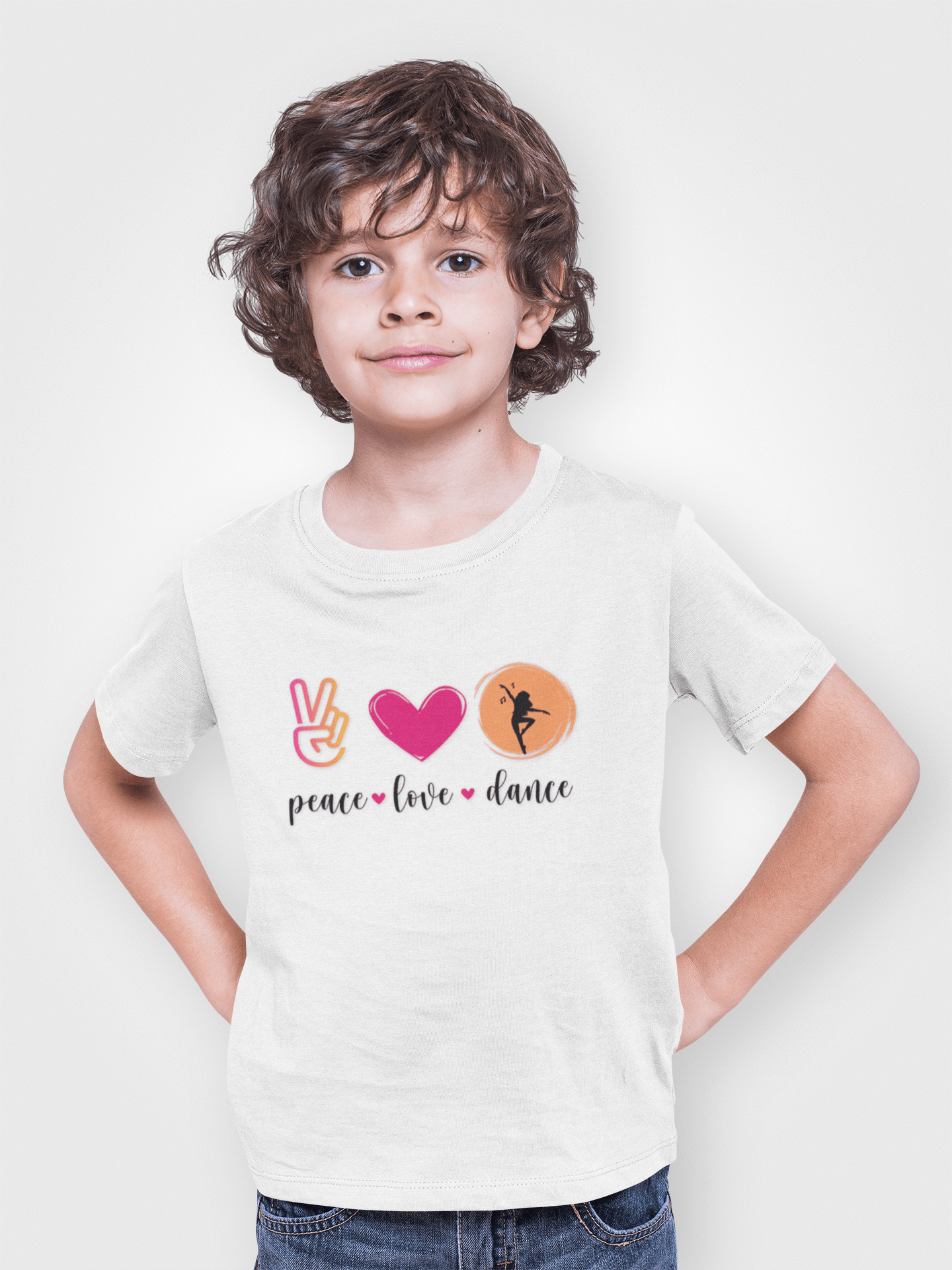 Peace, Love & Dance Youth Tee - ✌️❤️💃 Express Yourself Through Movement! 💃❤️✌️ - Whippie's
