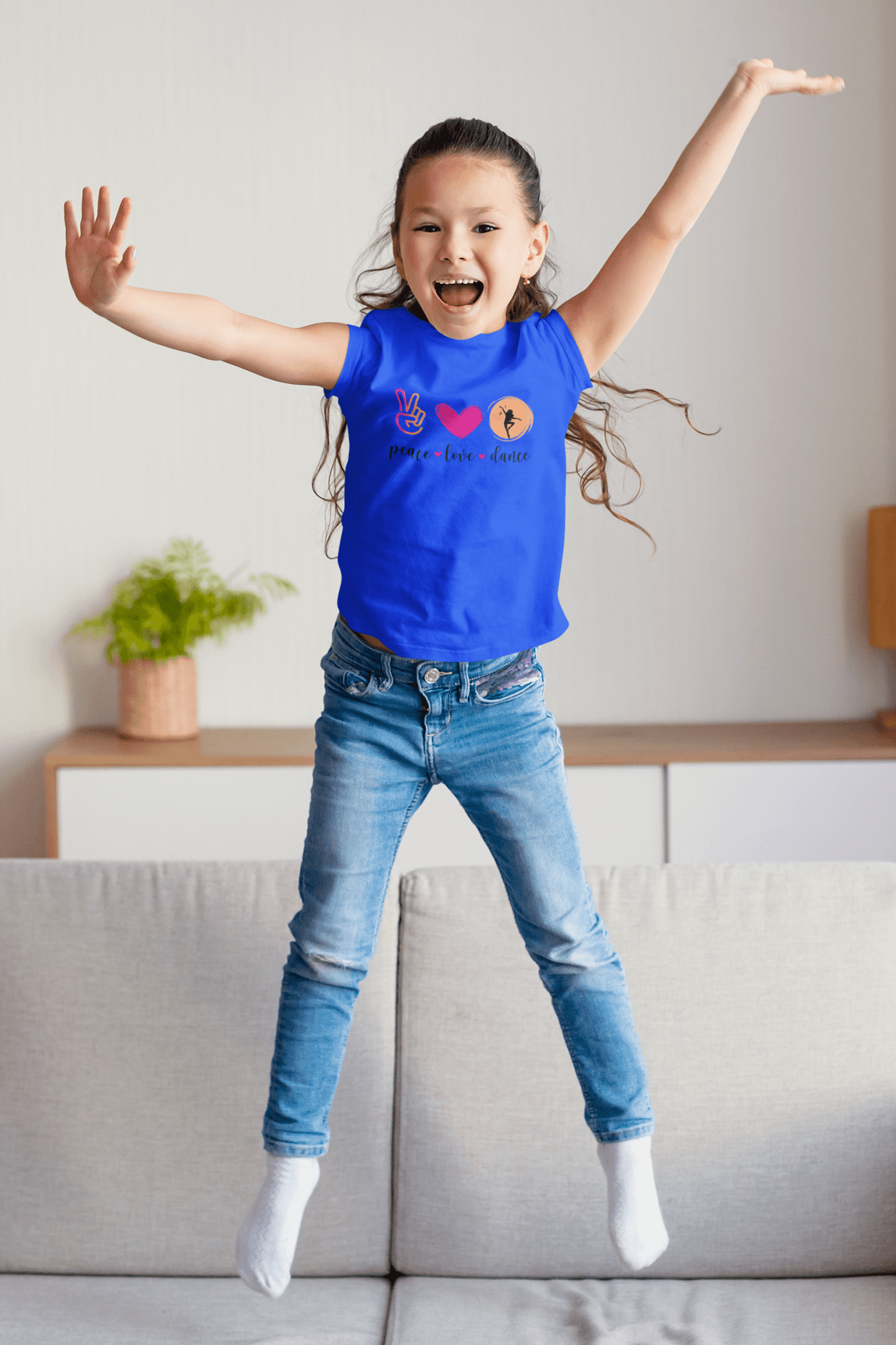 Peace, Love & Dance Youth Tee - ✌️❤️💃 Express Yourself Through Movement! 💃❤️✌️ - Whippie's