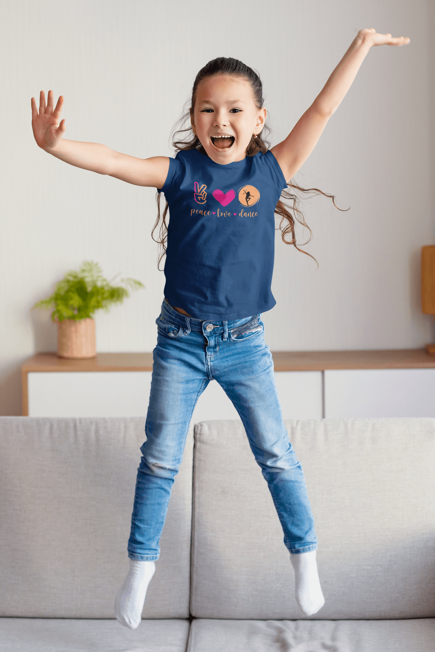 Peace, Love & Dance Youth Tee - ✌️❤️💃 Express Yourself Through Movement! 💃❤️✌️ - Whippie's