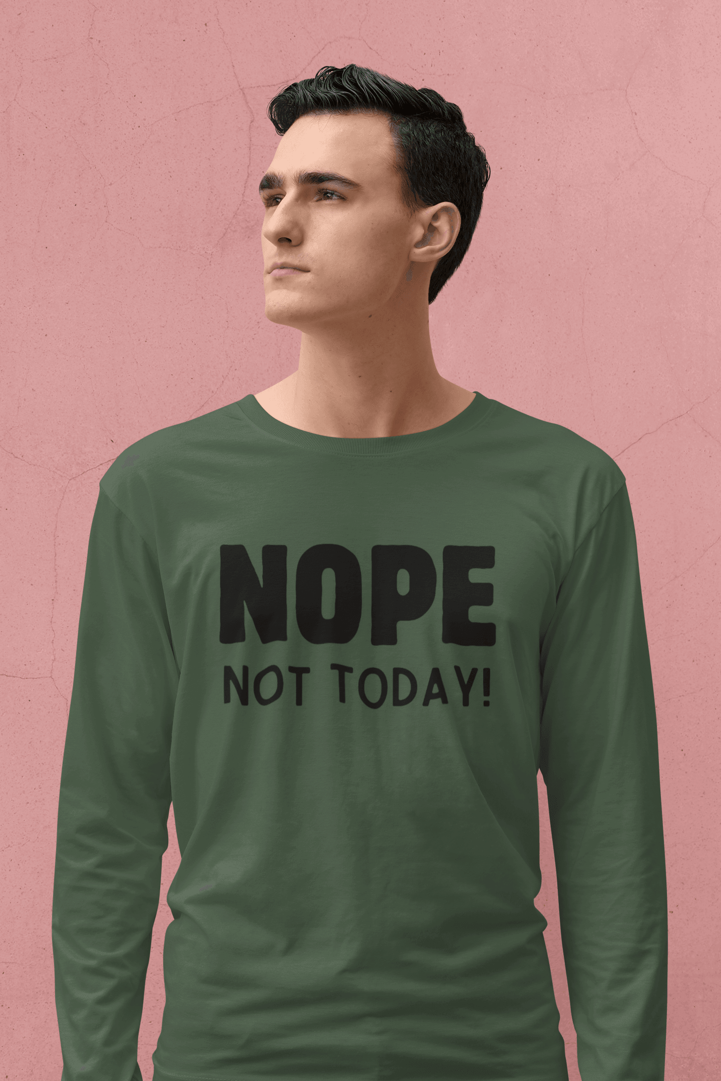 NOPE Not Today - Unisex Jersey Long Sleeve Shirt - 🙅‍♀️ Embrace Your Inner Grump! 🙅‍♂️ - Whippie's
