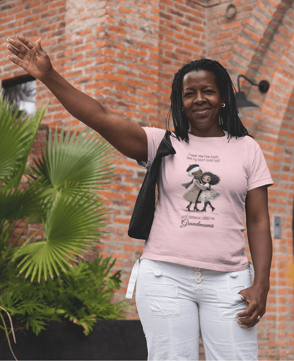 I Never Knew How Much Love My Heart Could Hold Until Someone Called Me Grandma Women's Tee (Black Family) - Personalizable - Whippie's