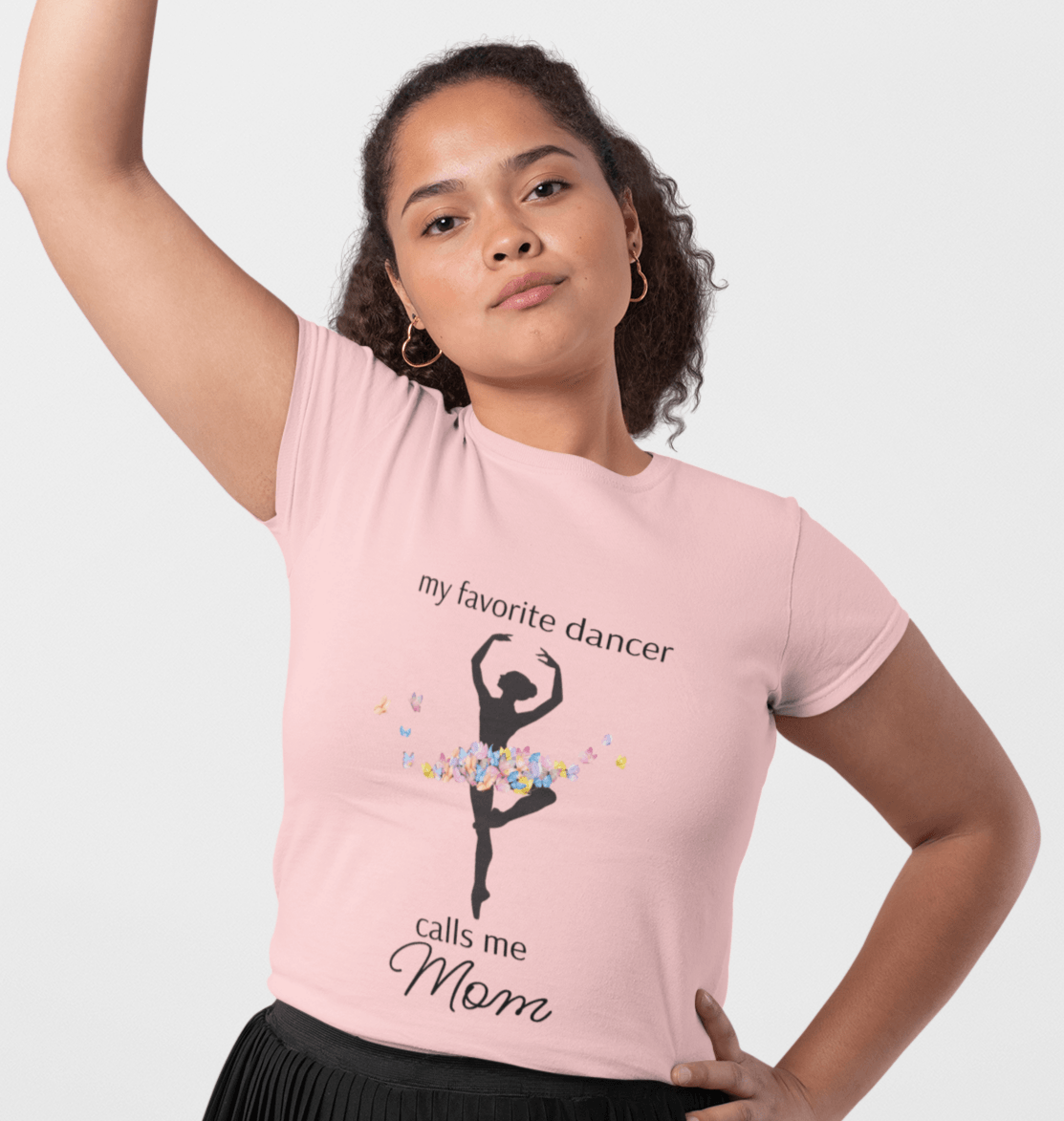 Butterfly Dancer - My Favorite Dancer Calls Me Mom - Women's Tee - 💖 Celebrate the Dancer in Your Life! 💖 - Personalizable - Whippie's