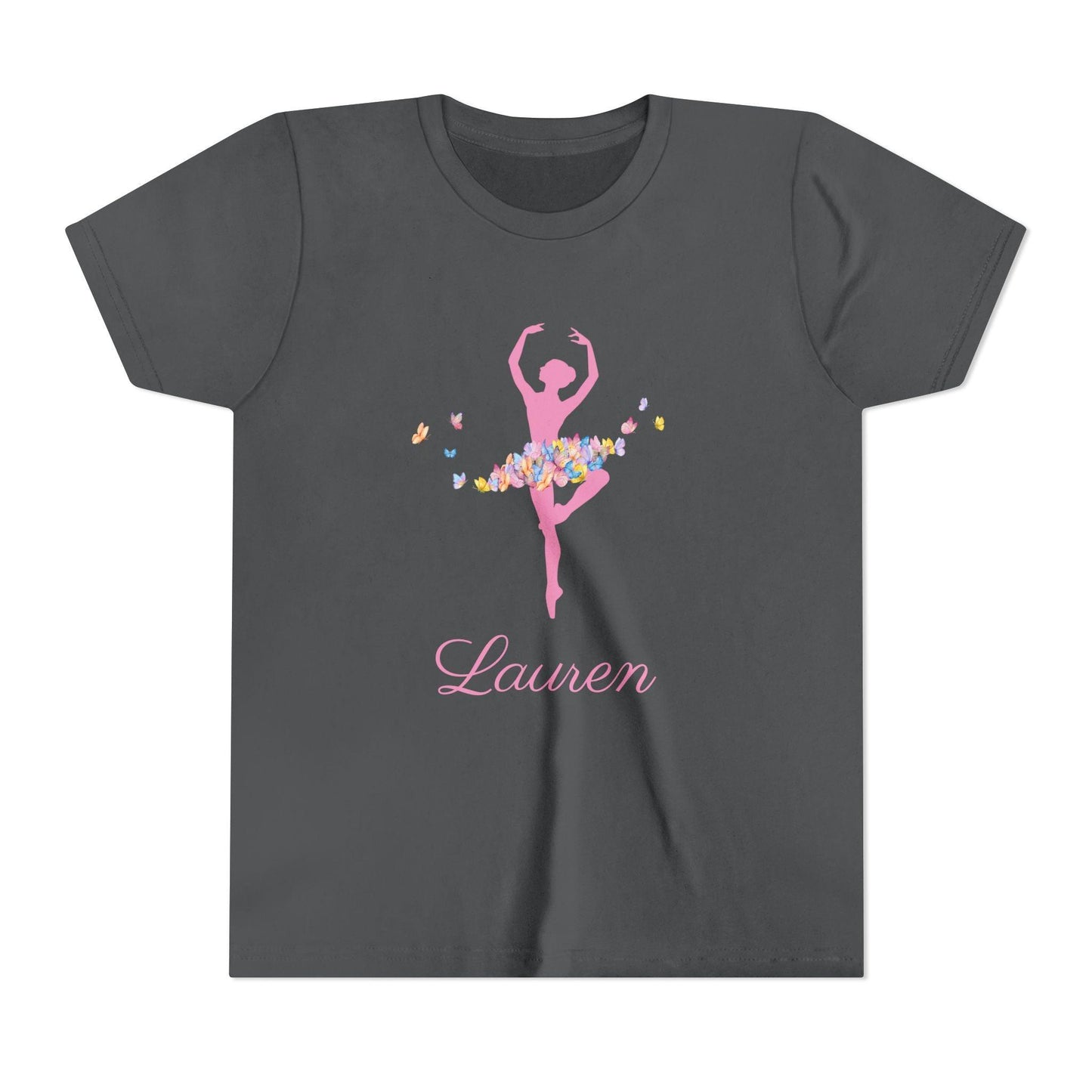 Butterfly Ballerina [Dancer Name] Youth Tee - Personalizable - Whippie's
