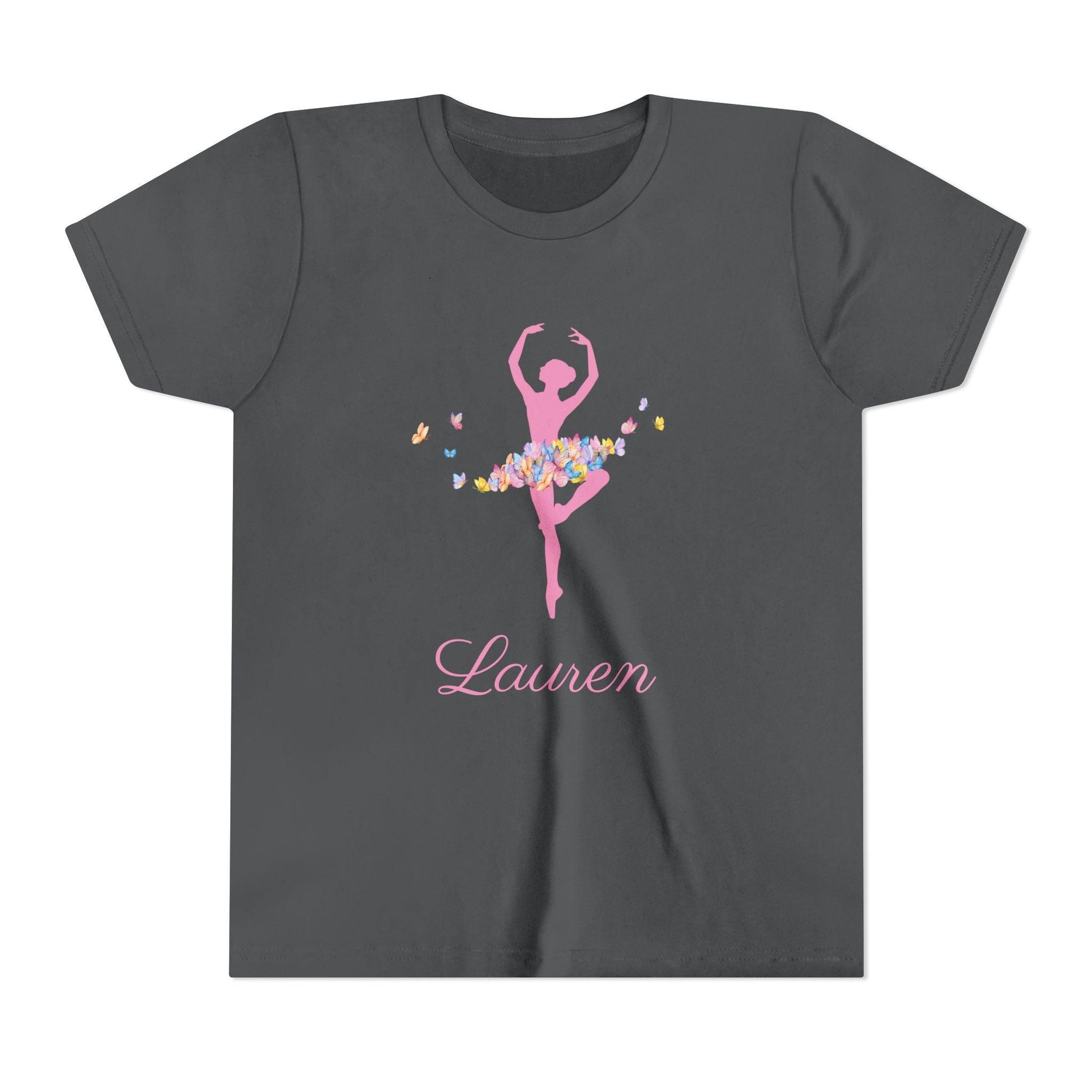 Butterfly Ballerina [Dancer Name] Youth Tee - Personalizable - Whippie's