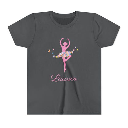 Butterfly Ballerina [Dancer Name] Youth Tee - Personalizable - Whippie's