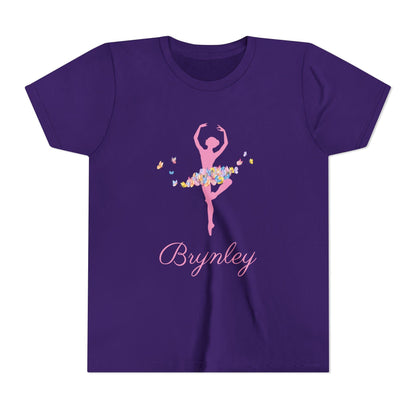 Butterfly Ballerina [Dancer Name] Youth Tee - Personalizable - Whippie's