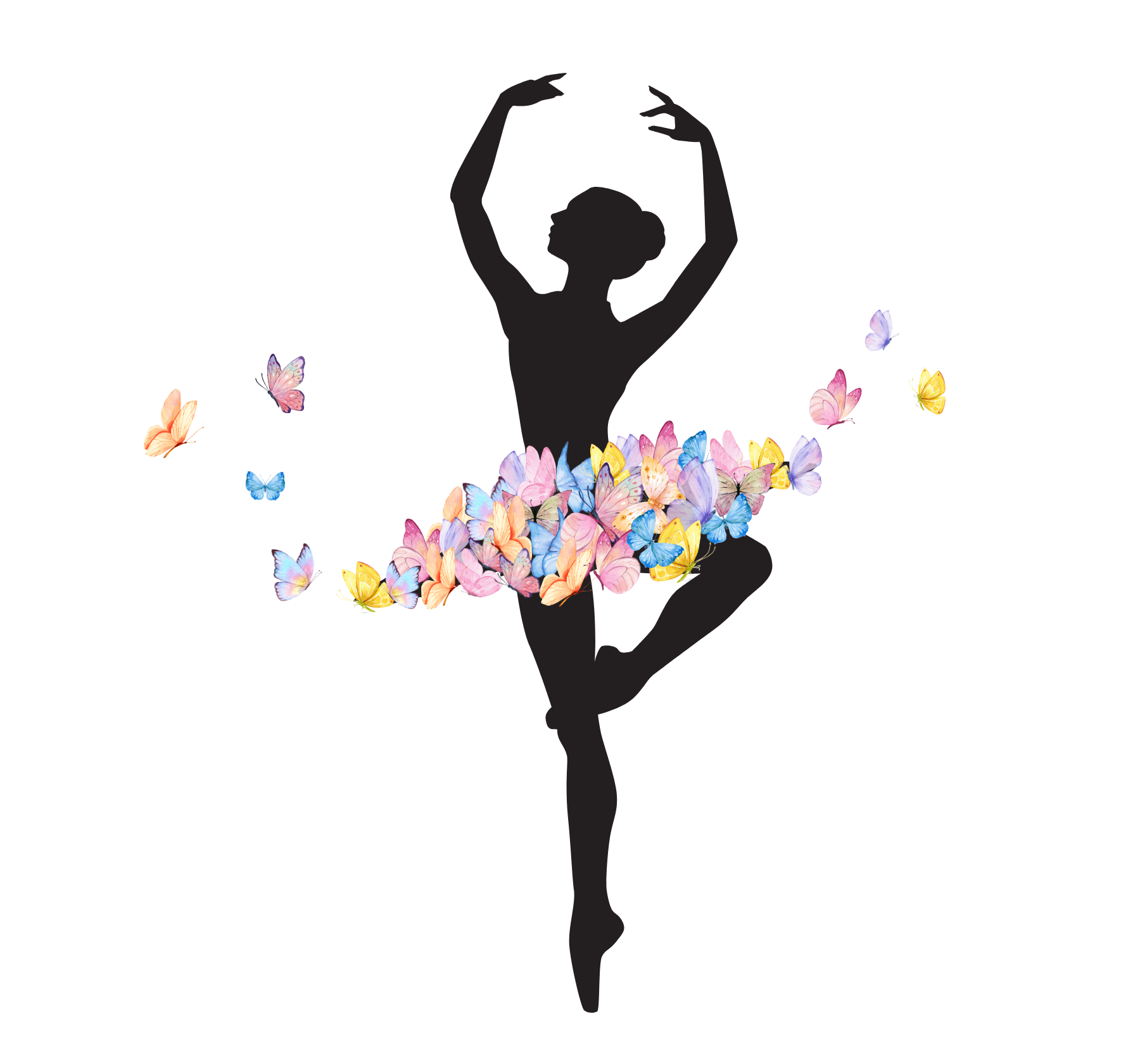 Butterfly Ballerina [Dancer Name] Youth Tee - Personalizable - Whippie's