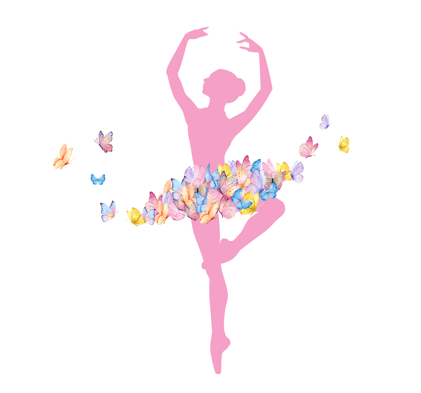 Butterfly Ballerina [Dancer Name] Youth Tee - Personalizable - Whippie's