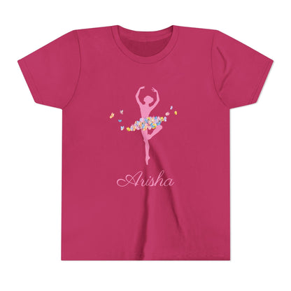 Butterfly Ballerina [Dancer Name] Youth Tee - Personalizable - Whippie's