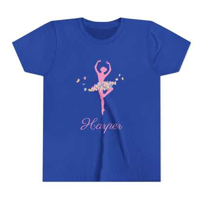 Butterfly Ballerina [Dancer Name] Youth Tee - Personalizable - Whippie's