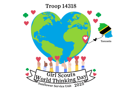 Youth Midweight Tee - Girl Scouts World Thinking Day Shirt - Whippie's