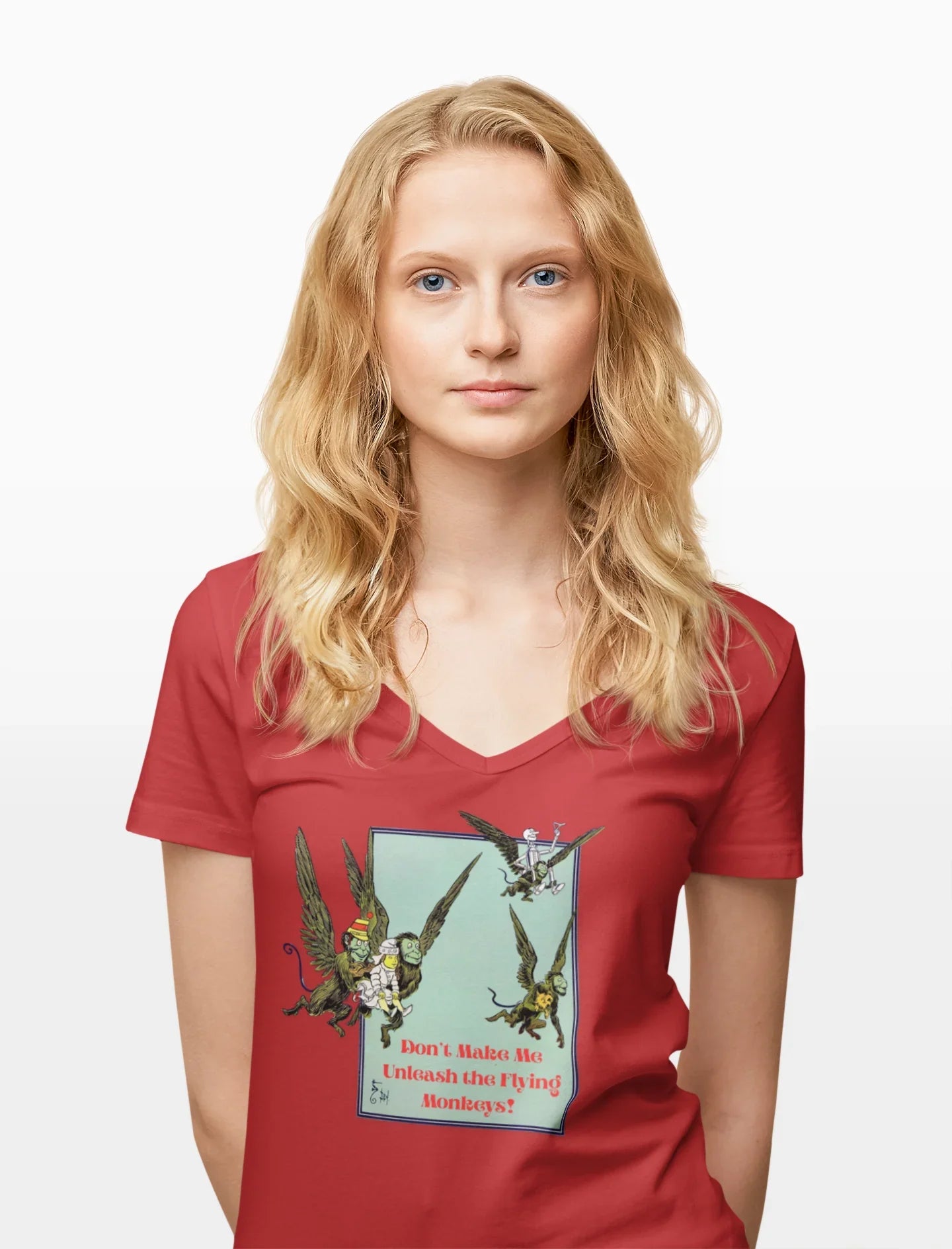 Wizard of Oz Don't Make Me Unleash the Flying Monkeys - V-neck Tee - Whippie's