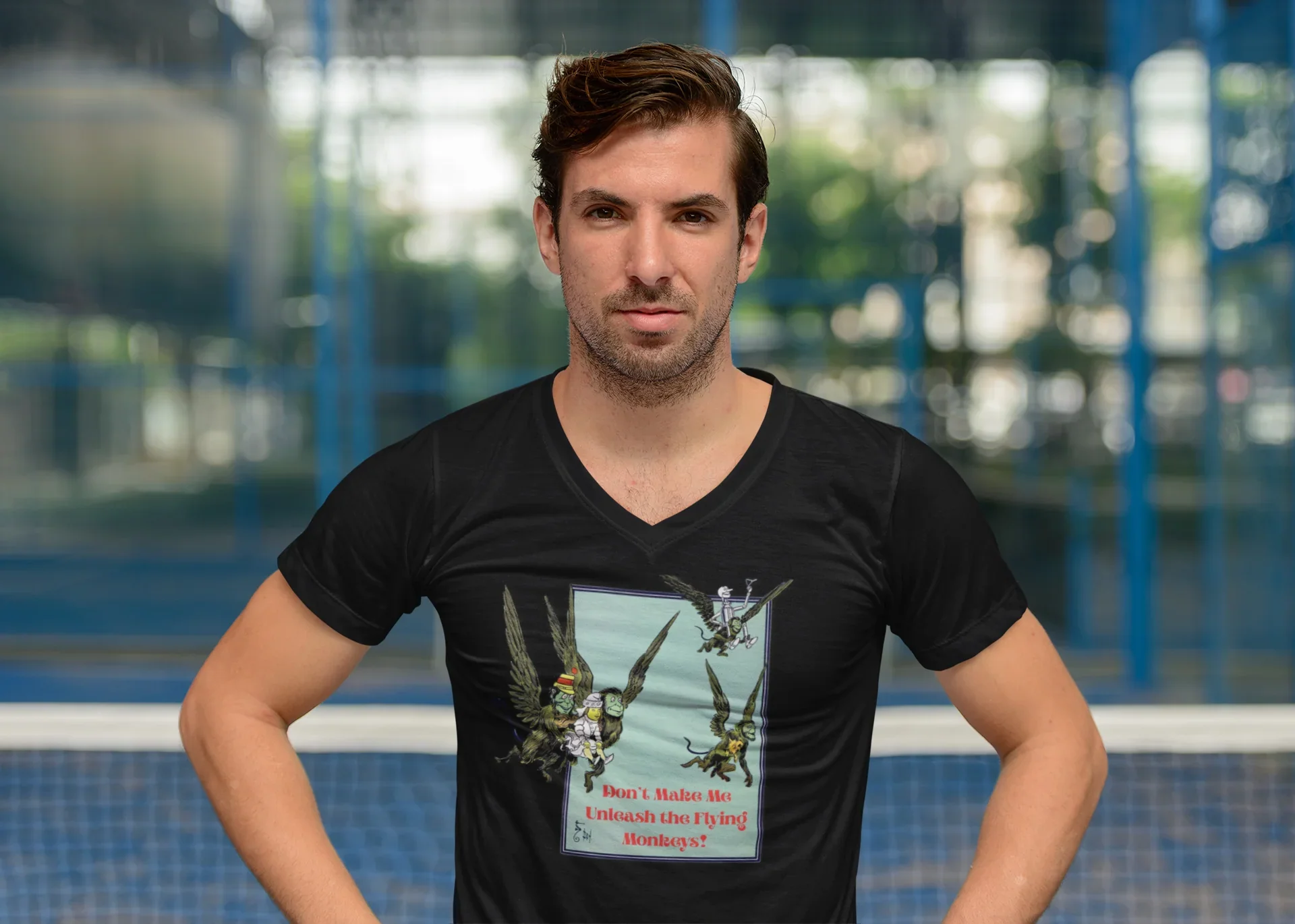 Wizard of Oz Don't Make Me Unleash the Flying Monkeys - V-neck Tee - Whippie's