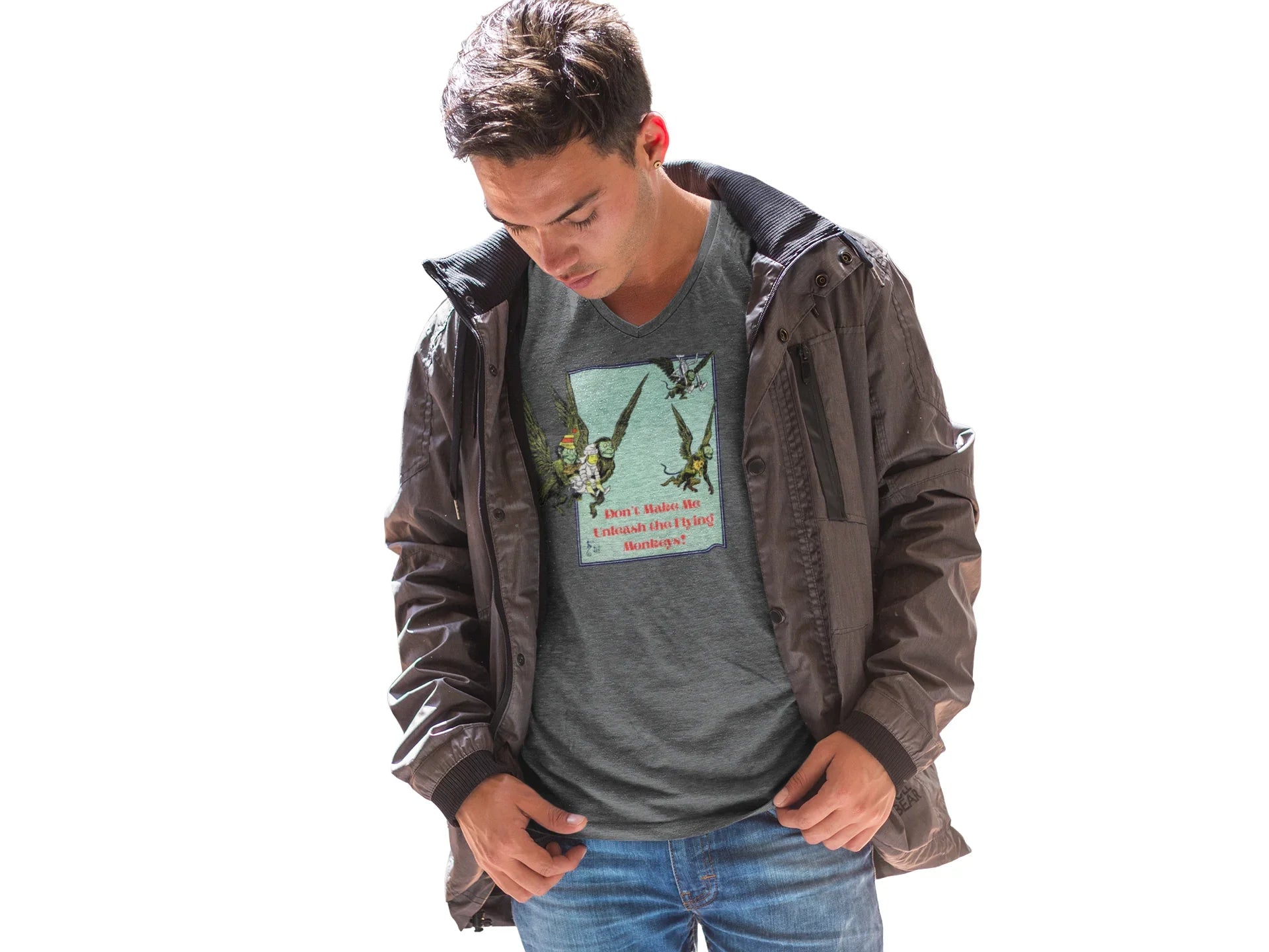 Wizard of Oz Don't Make Me Unleash the Flying Monkeys - V-neck Tee - Whippie's