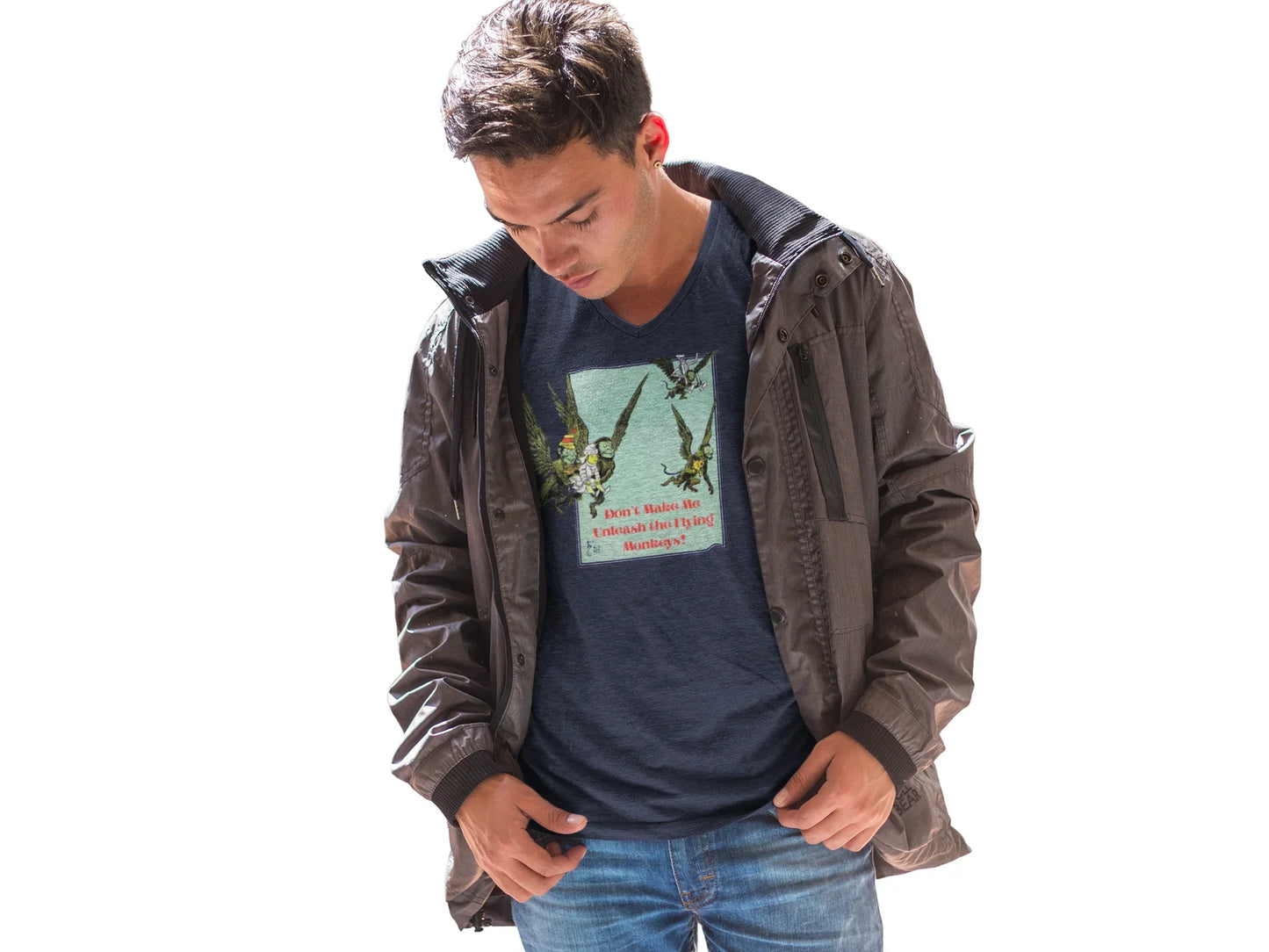 Wizard of Oz Don't Make Me Unleash the Flying Monkeys - V-neck Tee - Whippie's