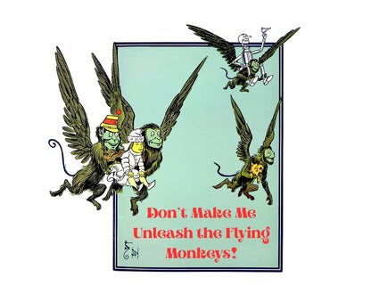 Wizard of Oz Don't Make Me Unleash the Flying Monkeys - Youth T-shirt - Whippie's