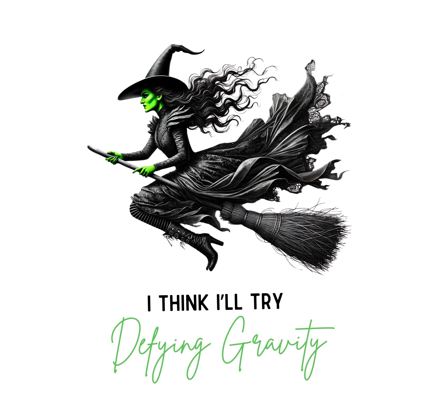 Wicked - I Think I'll Try Defying Gravity - V-neck T-shirt - Whippie's