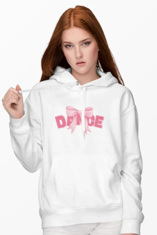 DANCE Team Dance Competition Love of Dance - Pink Coquette Bow Hoodie - Whippie's