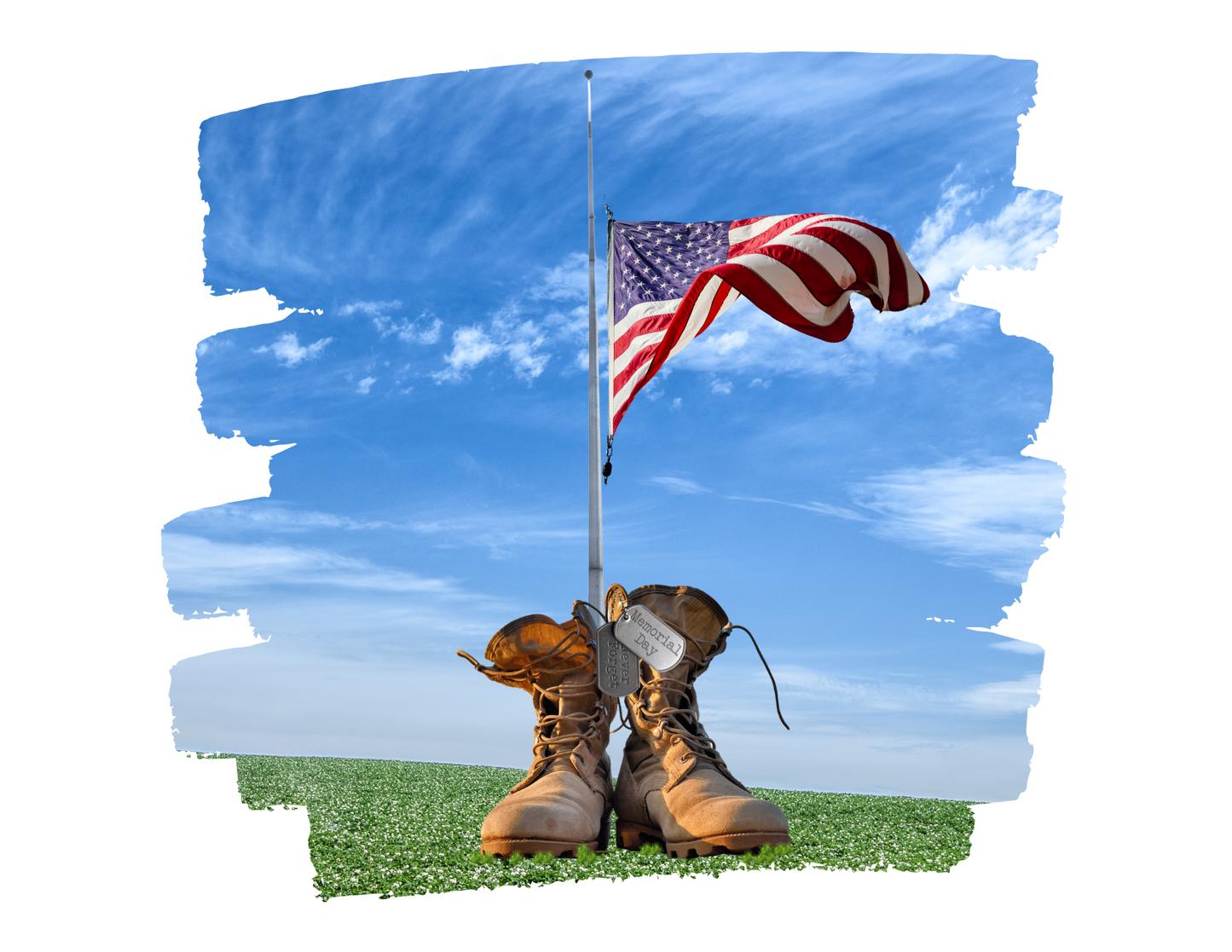 Memorial Day Military Boots Unisex Tee - Personalizable