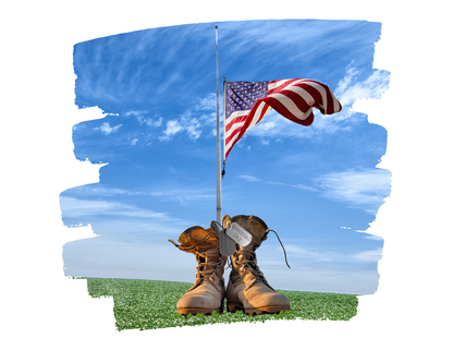 Memorial Day Military Boots Unisex Tee - Personalizable