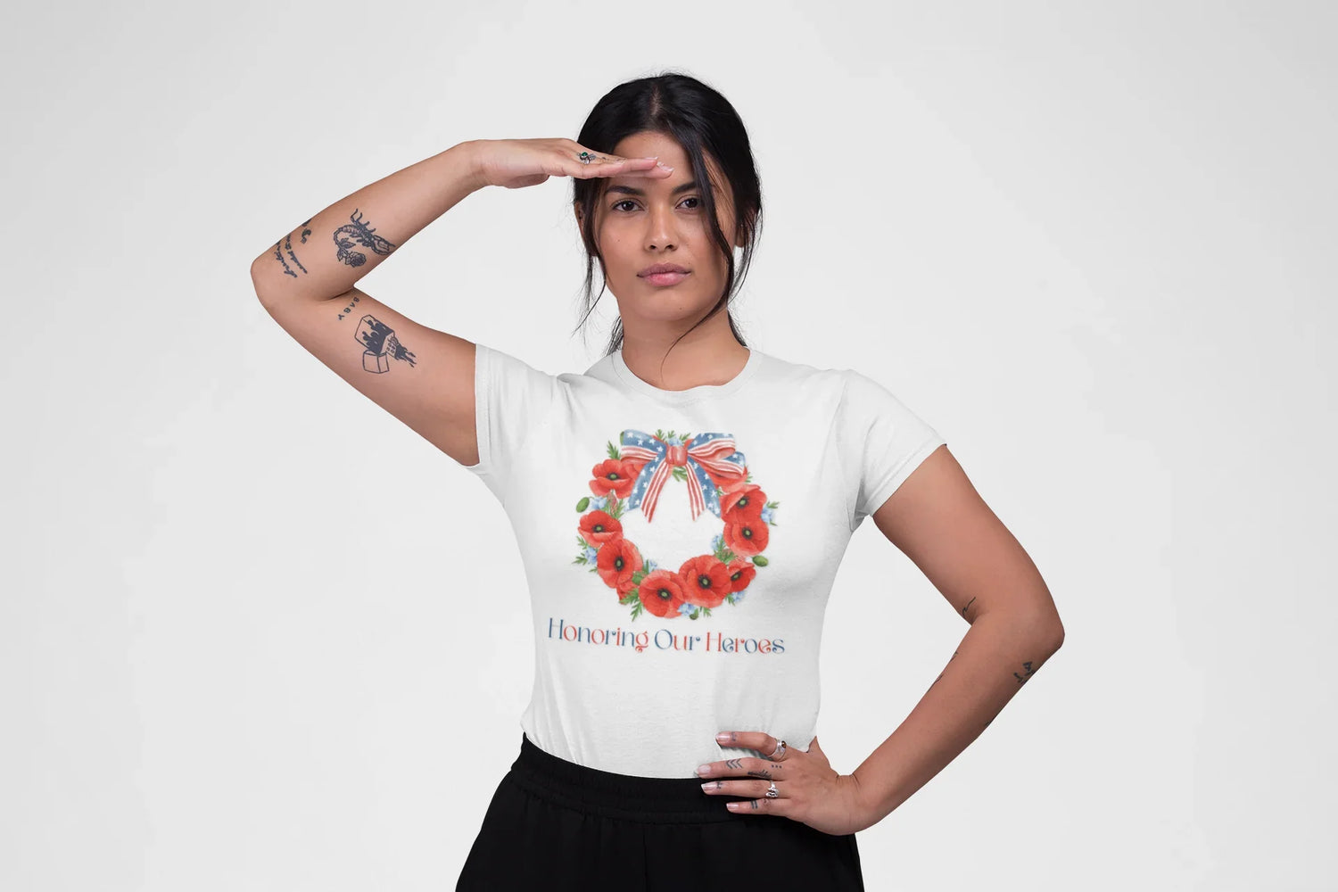 Memorial Day 'Honoring Our Heroes' Wreath - Women's Tee - Whippie's