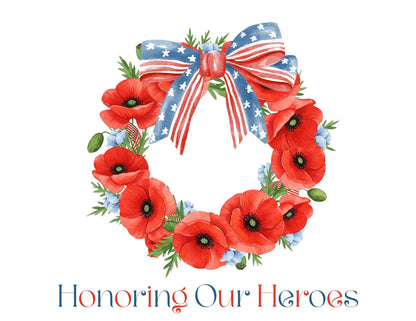 Memorial Day 'Honoring Our Heroes' Wreath - Youth T-shirt - Whippie's