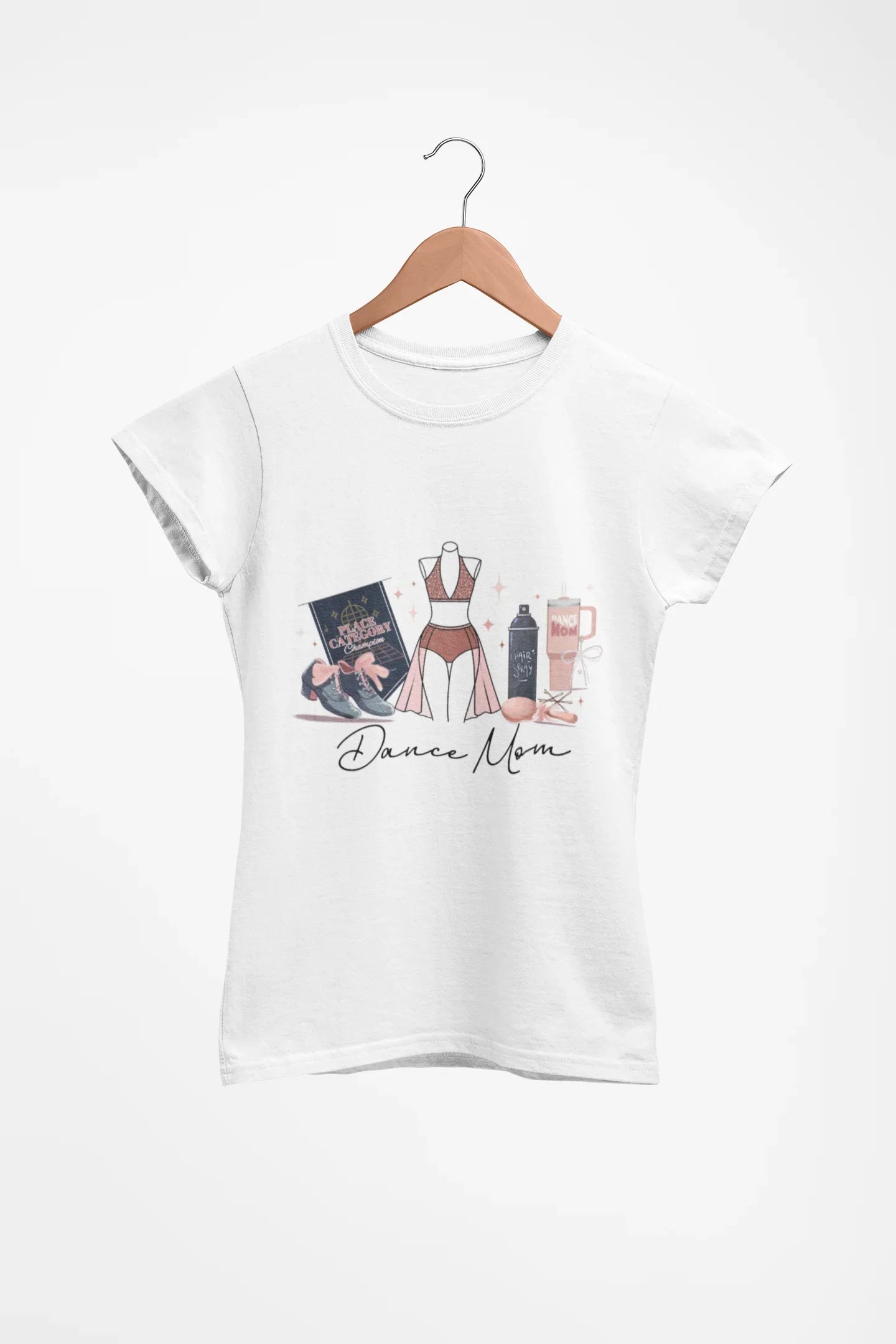 Dance Mom Life Essentials Fitted Women's Tee - Personalizable - Whippie's