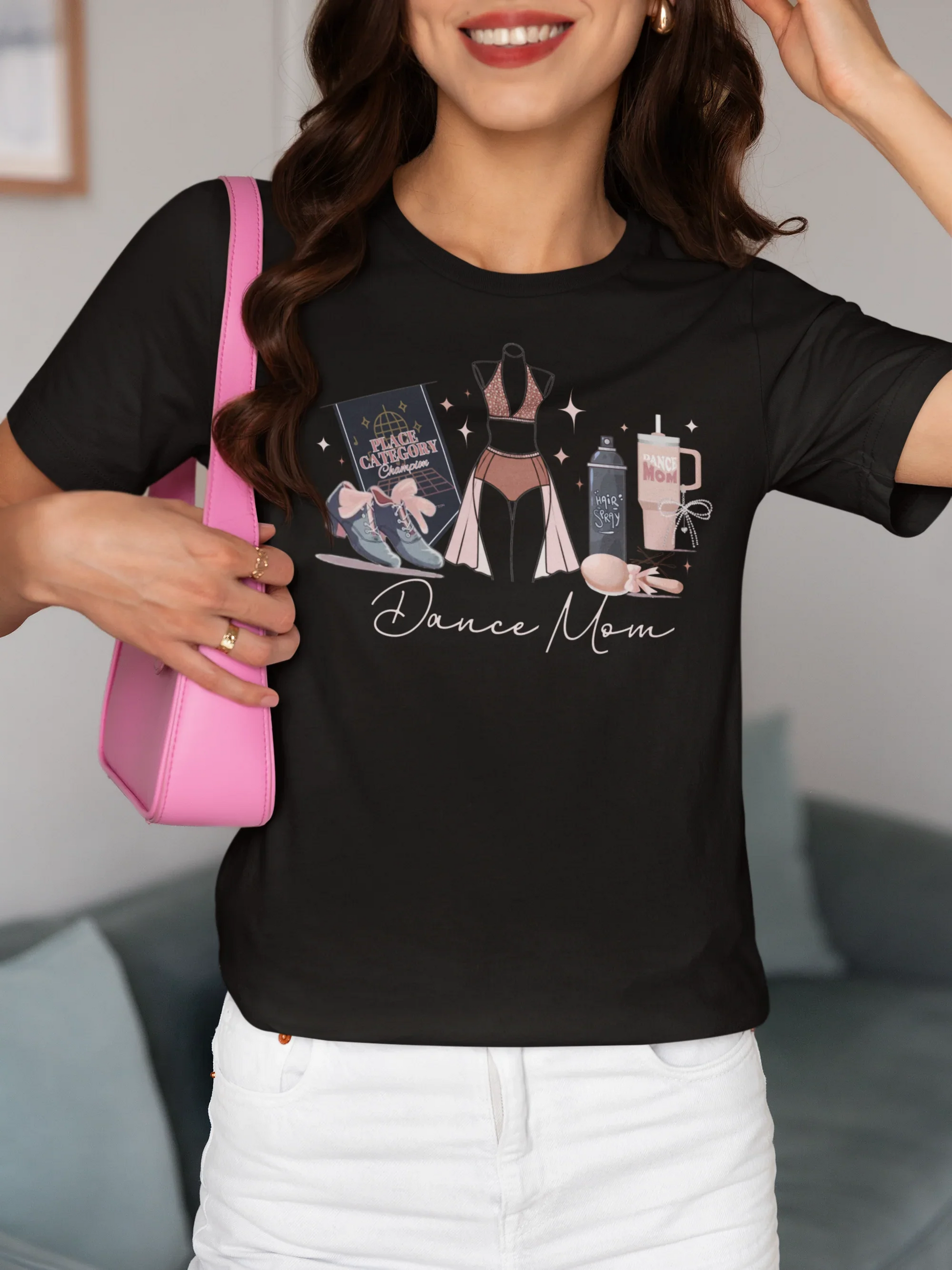 Dance Mom Life Essentials Fitted Women's Tee - Personalizable - Whippie's