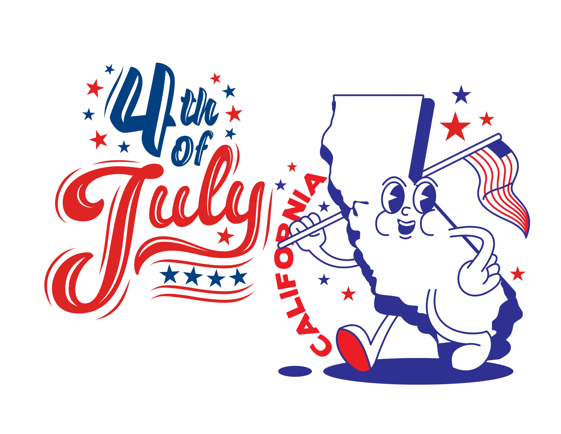 State Flag Pride - 4th of July Youth Tee - Personalizable - Whippie's