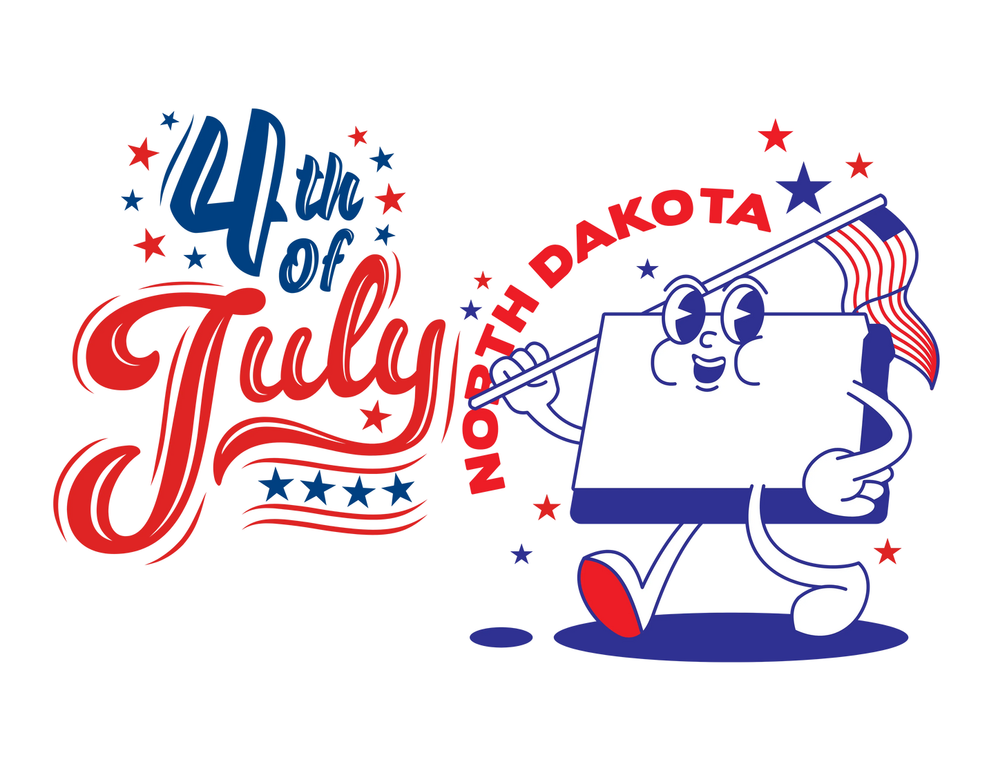 State Flag Pride - 4th of July Youth Tee - Personalizable - Whippie's
