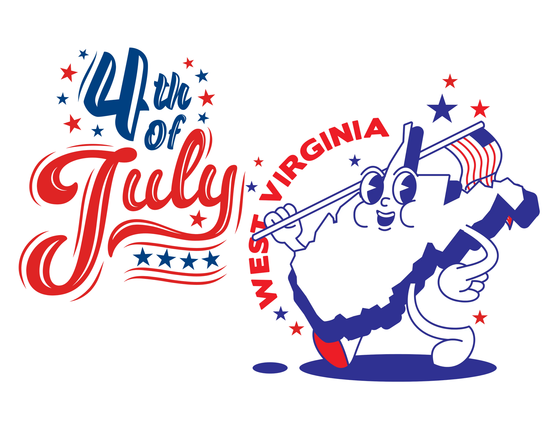 State Flag Pride - 4th of July Youth Tee - Personalizable - Whippie's
