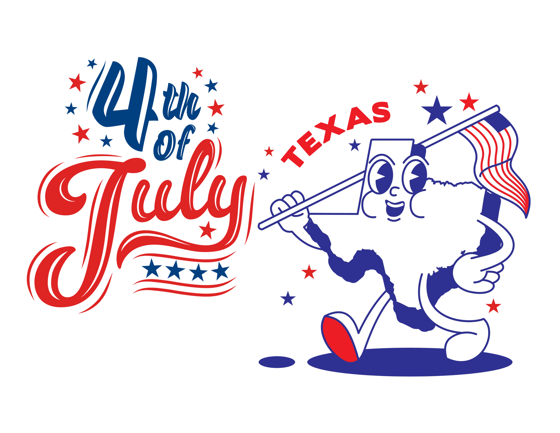 State Flag Pride - 4th of July Youth Tee - Personalizable - Whippie's