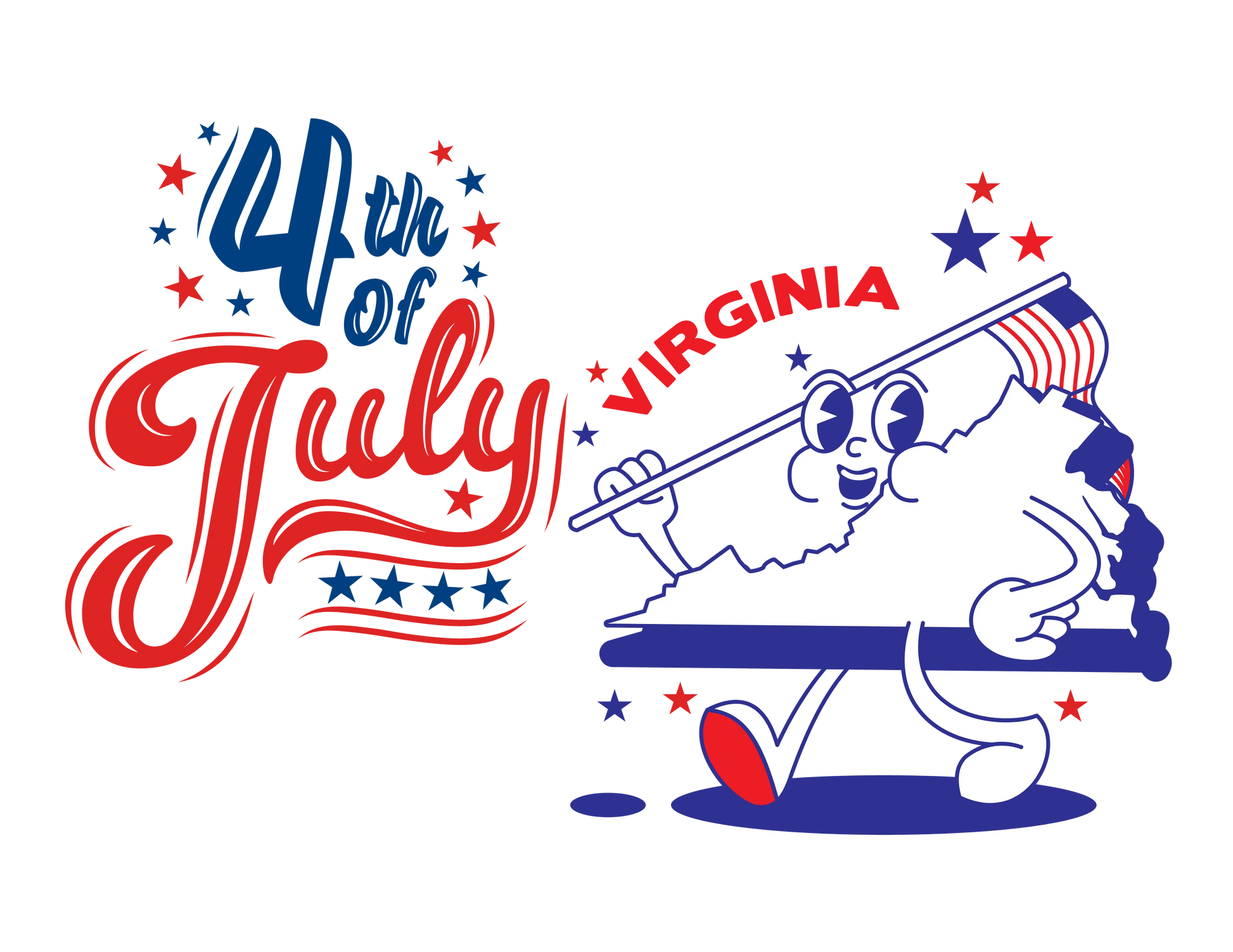 State Flag Pride - 4th of July Youth Tee - Personalizable - Whippie's