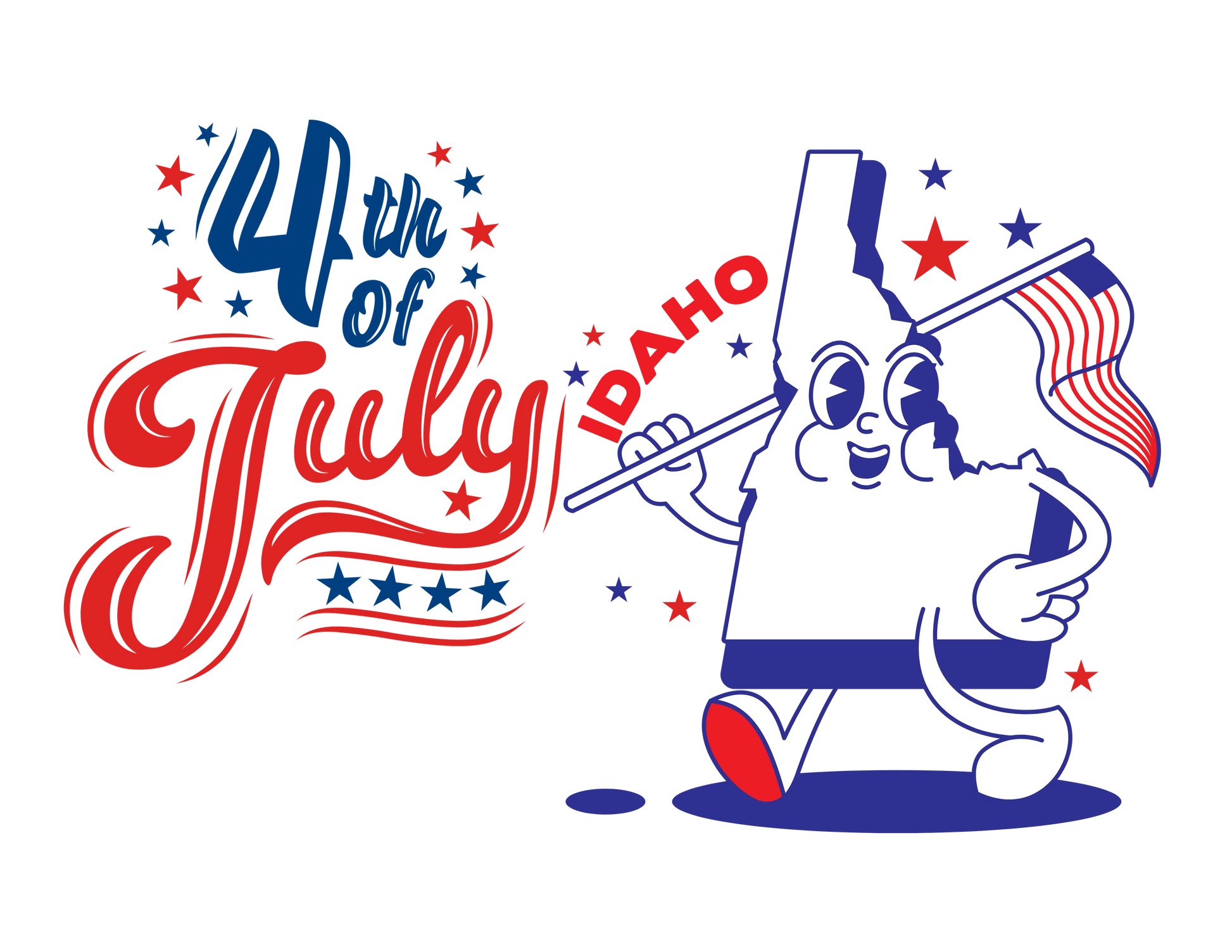 State Flag Pride - 4th of July Youth Tee - Personalizable - Whippie's