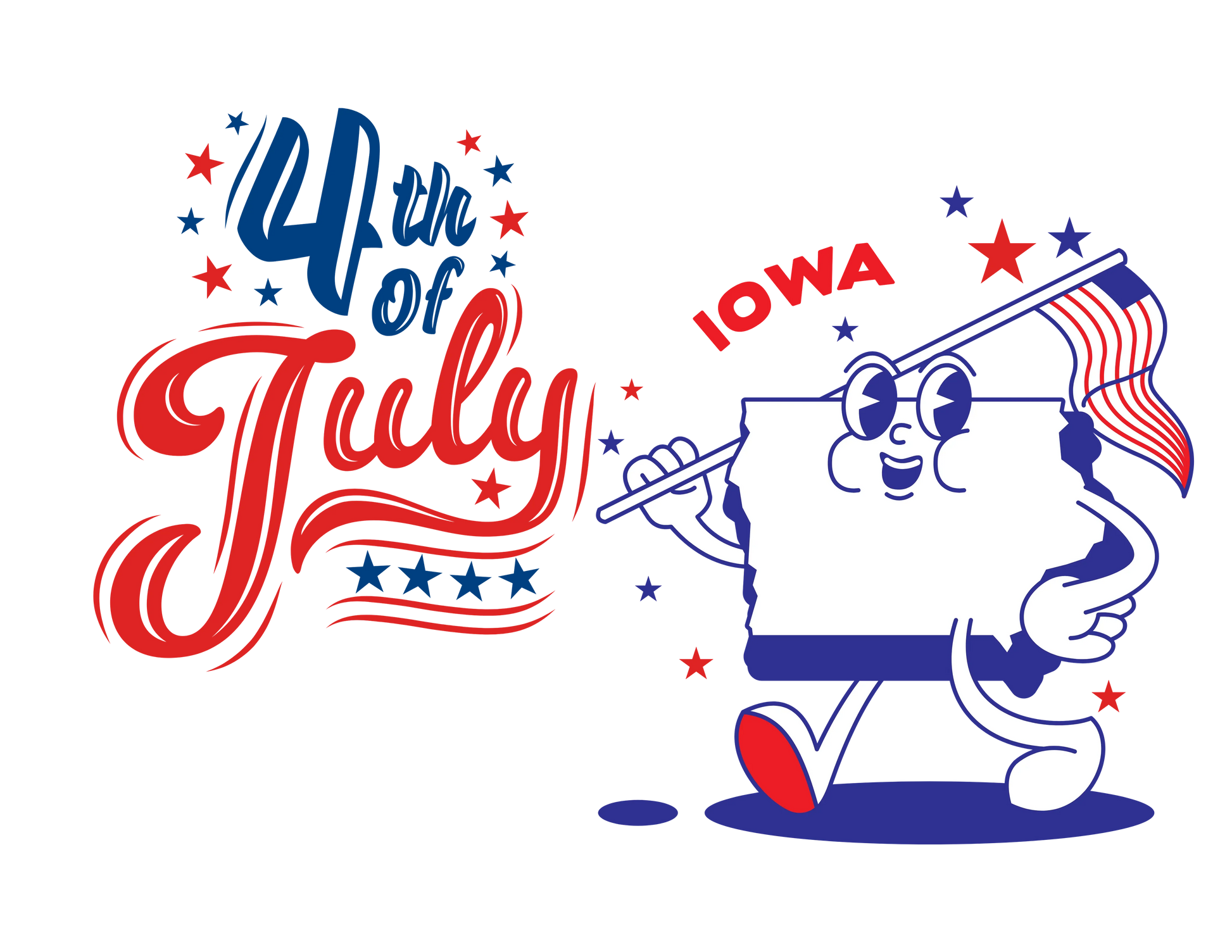 State Flag Pride - 4th of July Youth Tee - Personalizable - Whippie's