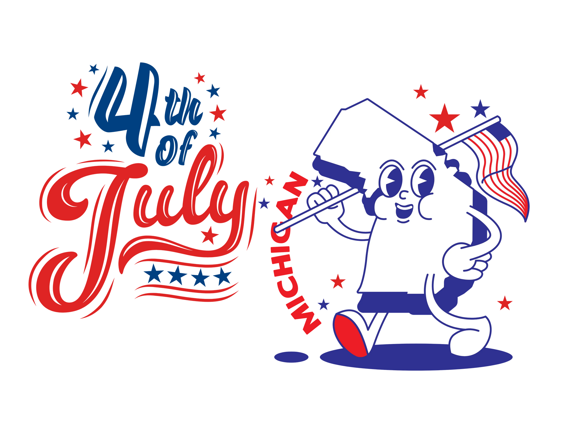 State Flag Pride - 4th of July Youth Tee - Personalizable - Whippie's