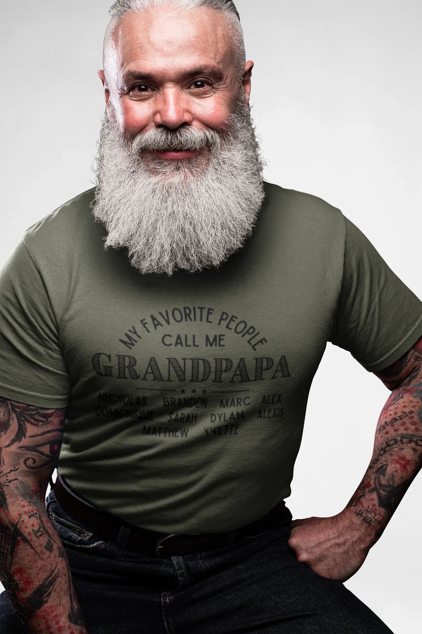 My Favorite People Call Me Grandpa - Personalized Unisex Jersey Tee - Whippie's