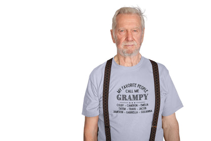 My Favorite People Call Me Grandpa - Personalized Unisex Jersey Tee - Whippie's
