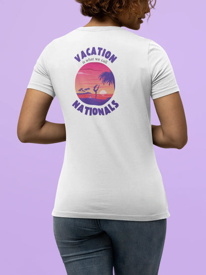 Our Vacation? It's Called Nationals! Unisex Tee - Personalizable - Whippie's