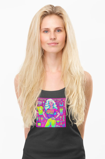 Dance Mom: You've Got This - White Haired Mom Flowy Racerback Tank - Whippie's