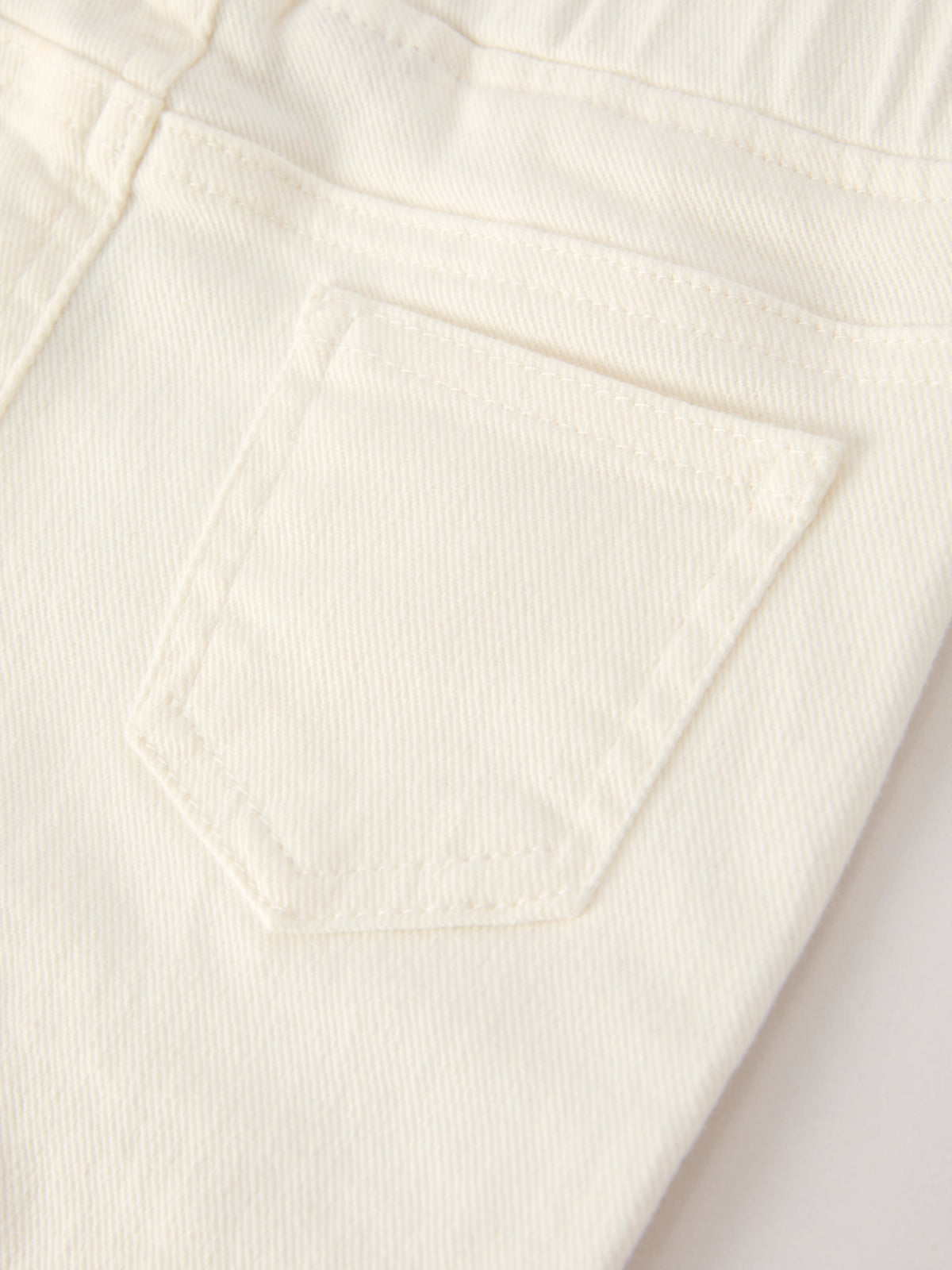 Charming White Denim Pantsss with Cute Bows
