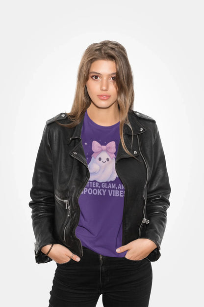 Glitter, Glam, & Spooky Vibes Women's Relaxed Tee - Whippie's