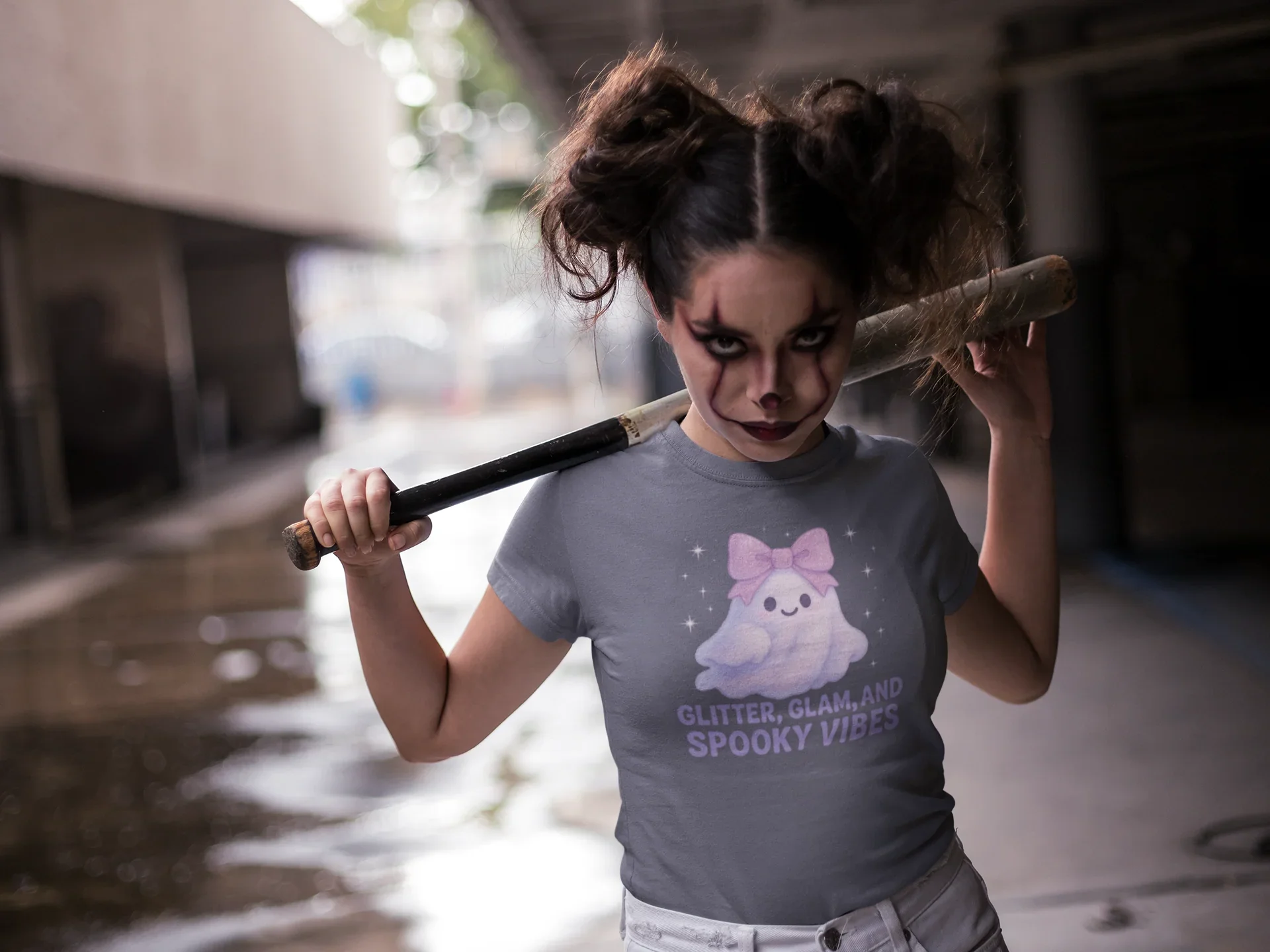 Glitter, Glam, & Spooky Vibes Women's Relaxed Tee - Whippie's