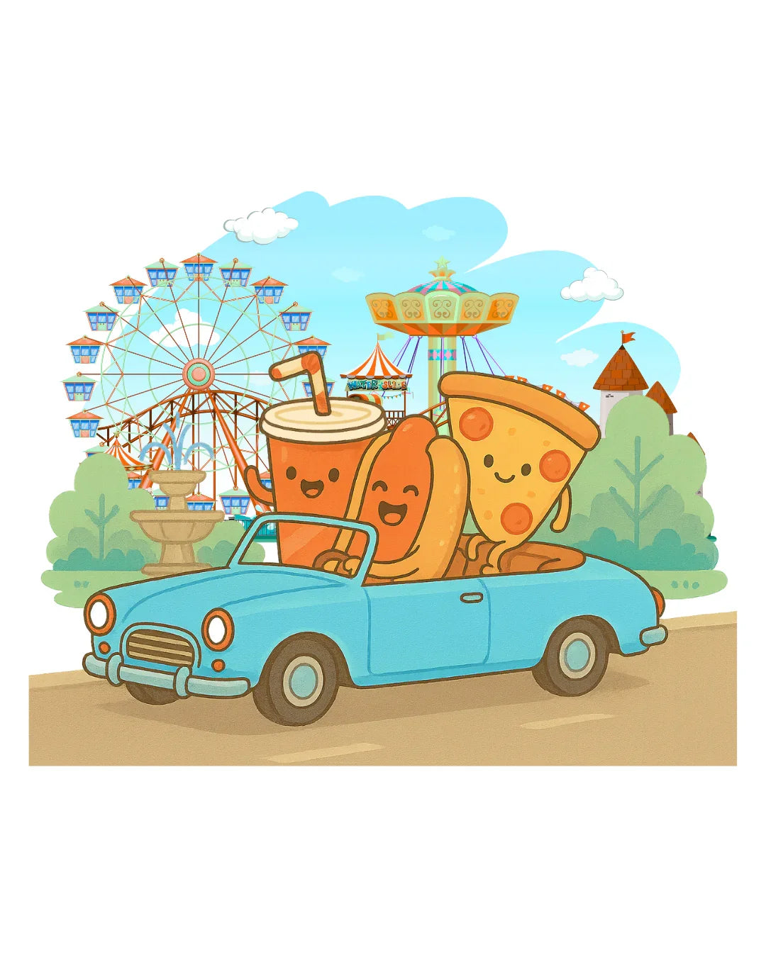 Fast Food Joyride Youth Tee - Fun & Whimsical Adventures! Personalizable