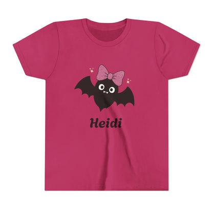 Pink Bow Halloween Friends Youth Tee - Personalizable
